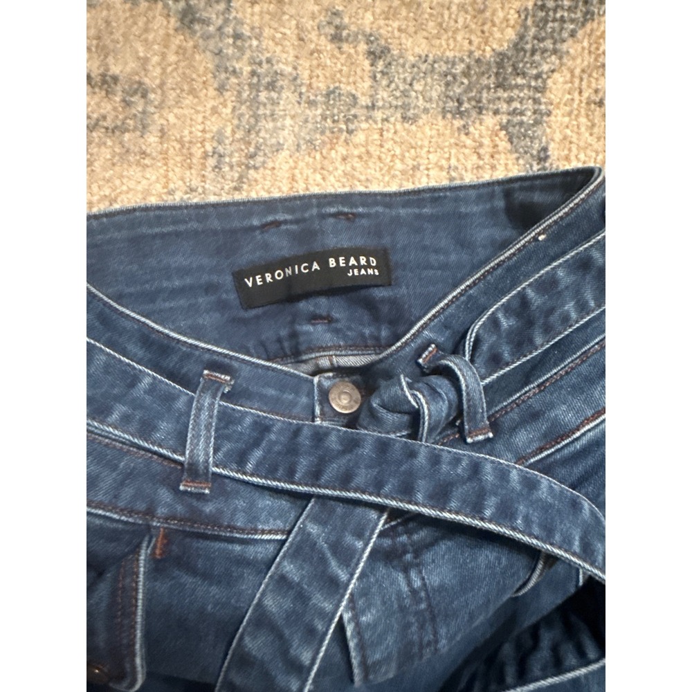 Veronica Beard Giselle Belted Flared Jeans Size 25 Pristine Condition - Picture 3 of 5